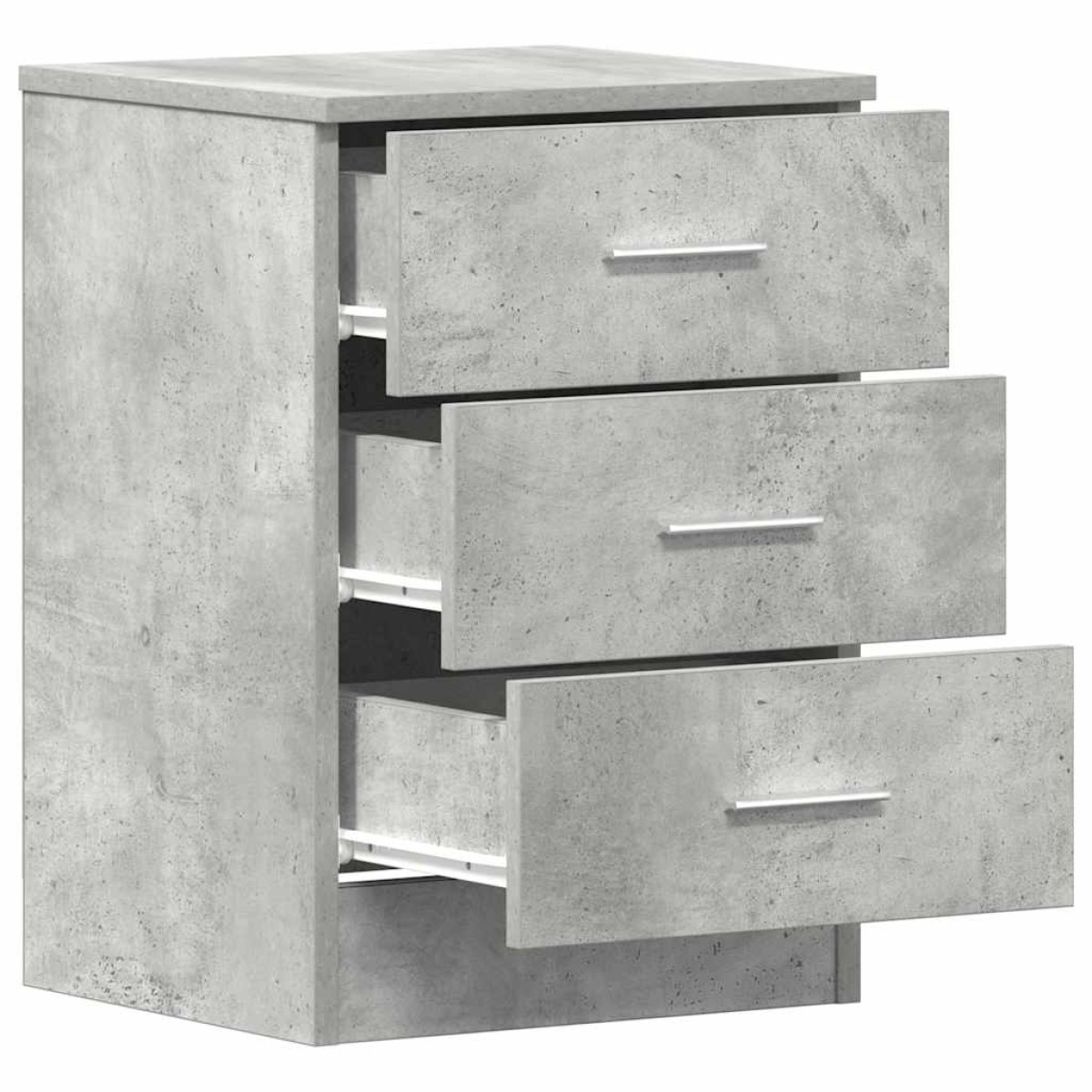 vidaXL Κομοδίνα 2 τεμ. Γκρι Σκυροδέματος 38x35x56 εκ. από Μοριοσανίδα
