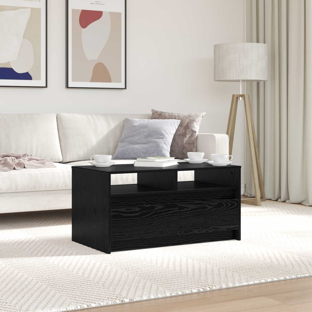 vidaXL Τραπεζάκι σαλονιού Μαύρη Οξυά 90 x 50 x 45 cm