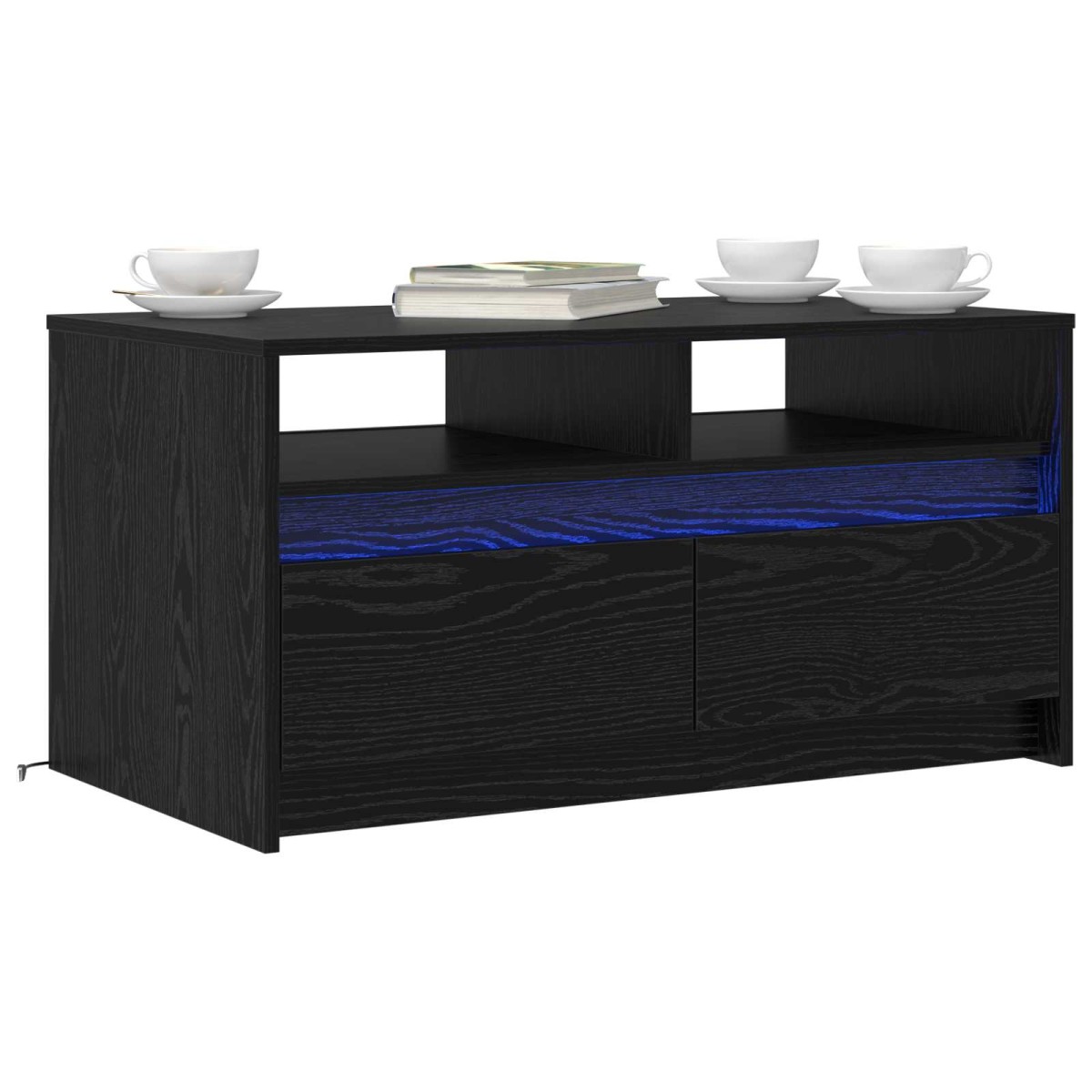 vidaXL Τραπεζάκι σαλονιού Μαύρη Οξυά 90 x 50 x 45 cm