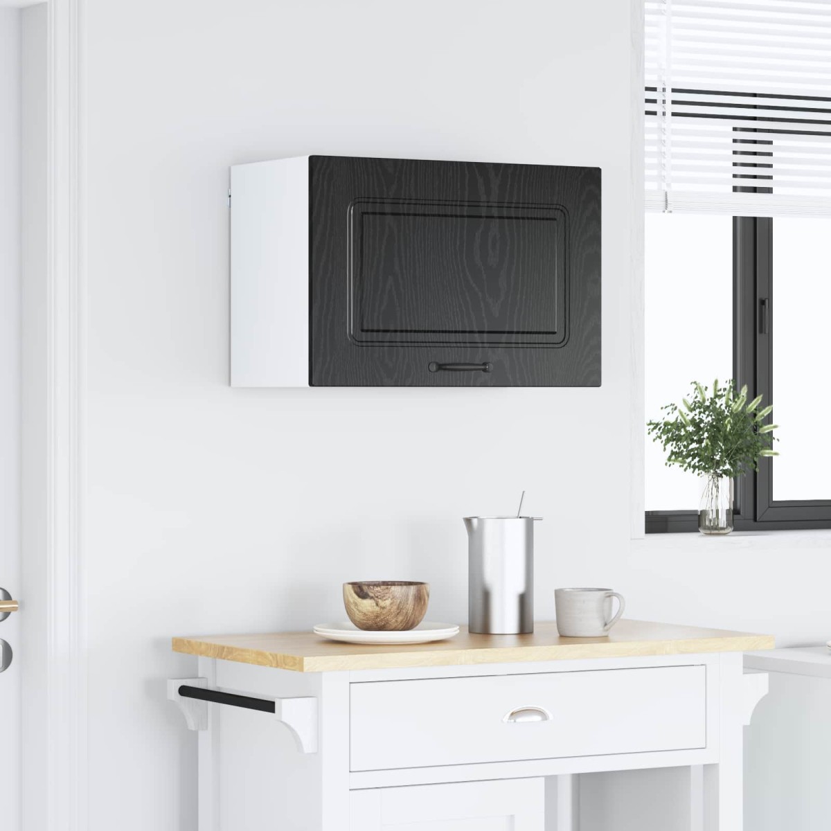 vidaXL Πάνελ πλυντηρίου πιάτων Kalmar Μαύρη Οξυά 60 x 31 x 40 εκ