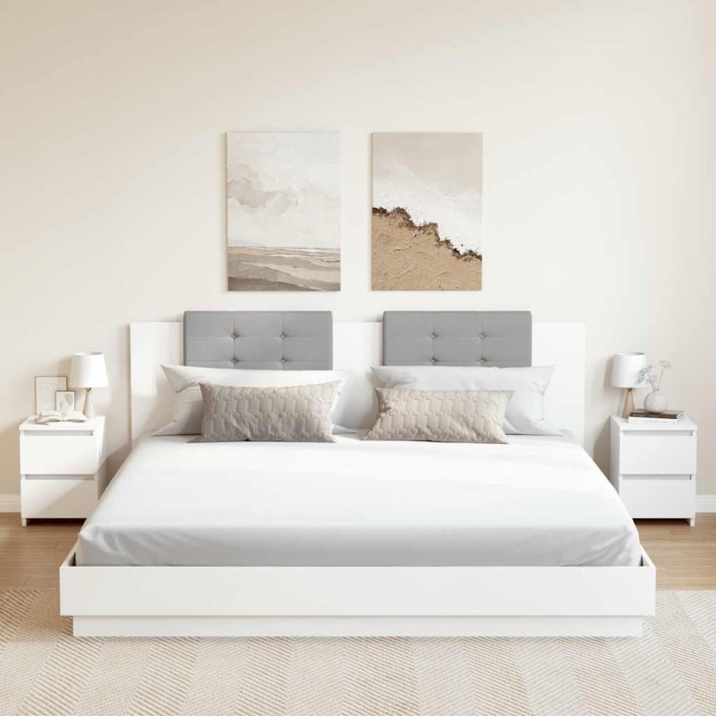 vidaXL Κομοδίνα 2 τεμ. Λευκά 30 x 30 x 40 εκ. από Επεξ. Ξύλο