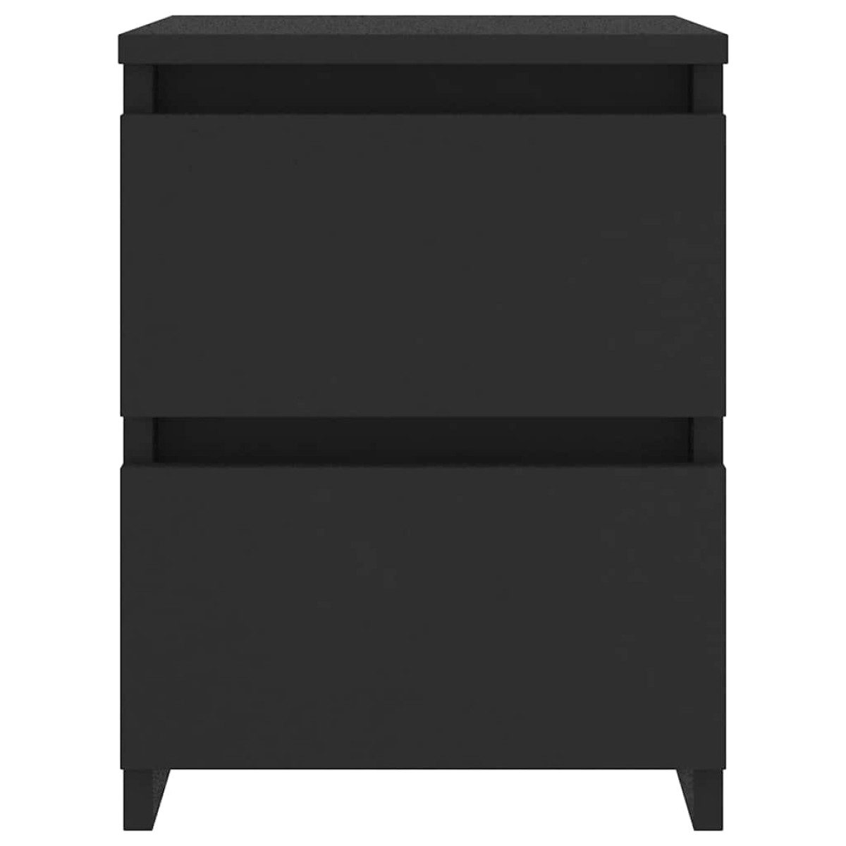 vidaXL Κομοδίνα 2 τεμ. Μαύρα 30 x 30 x 40 εκ. από Μοριοσανίδα
