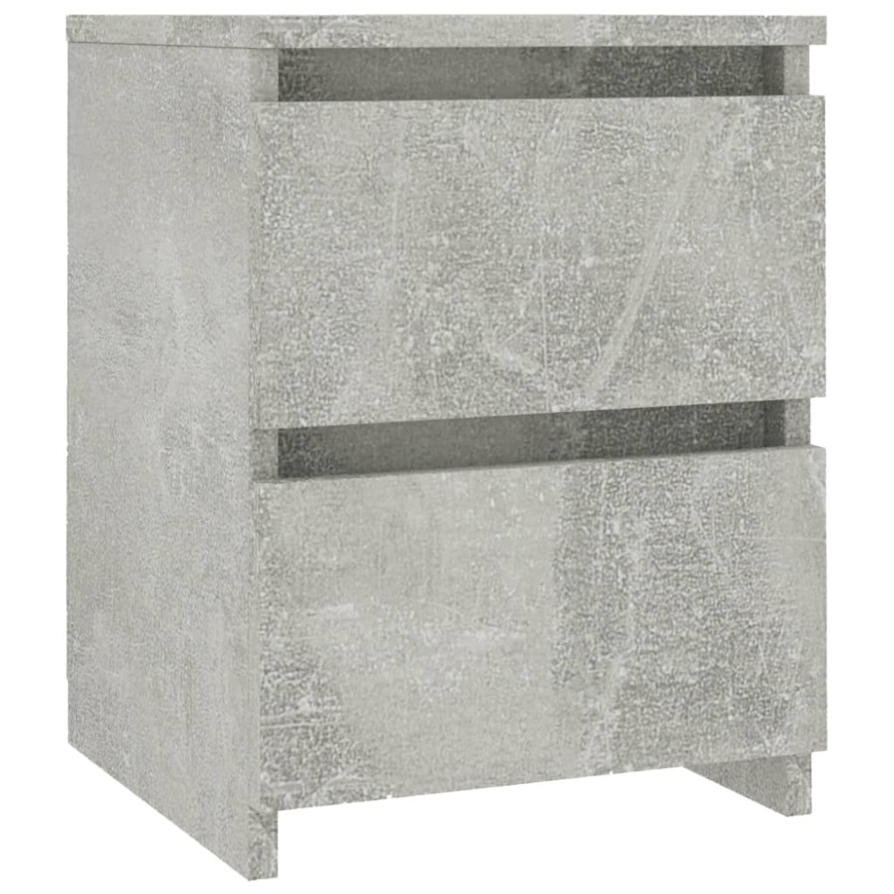 vidaXL Κομοδίνο Γκρι του Σκυροδέματος 30 x 30 x 40 εκ. από Επεξ. Ξύλο