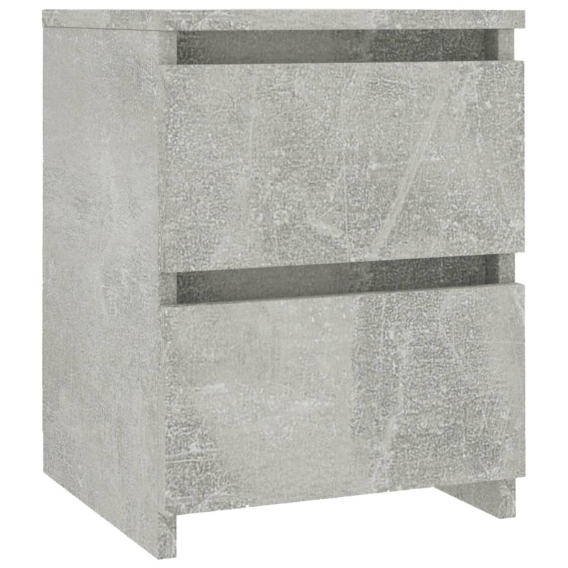 vidaXL Κομοδίνο Γκρι του Σκυροδέματος 30 x 30 x 40 εκ. από Επεξ. Ξύλο