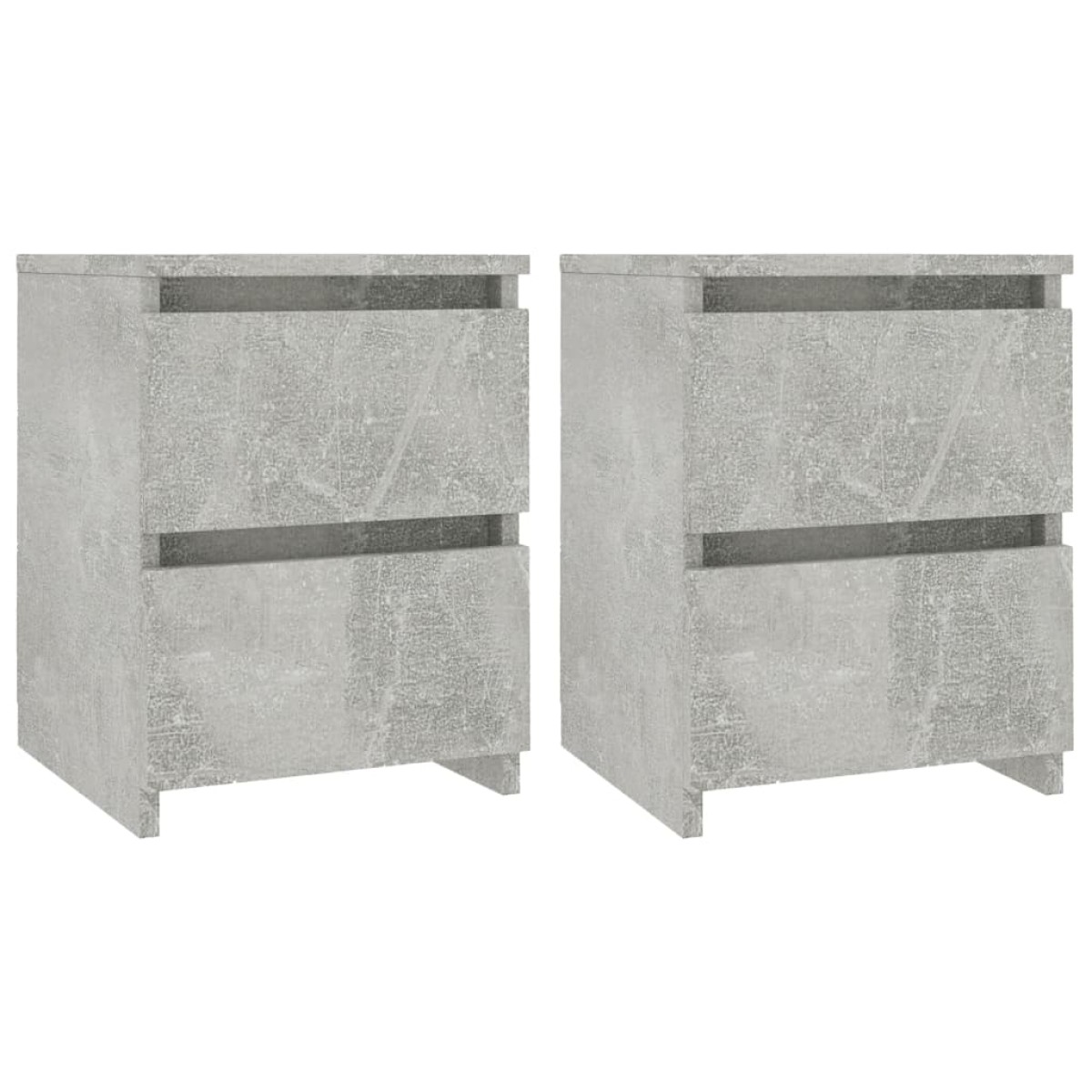 vidaXL Κομοδίνα 2 τεμ. Γκρι Σκυροδέματος 30x30x40 εκ. από Μοριοσανίδα