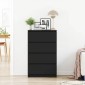vidaXL Συρταριέρα Μαύρη 60 x 35 x 98,5 εκ. από Επεξεργασμένο Ξύλο