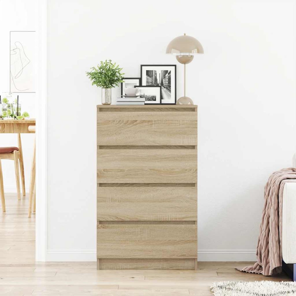 vidaXL Συρταριέρα Sonoma Δρυς 60 x 35 x 98,5 εκ. Επεξεργασμένο Ξύλο