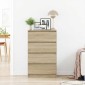 vidaXL Συρταριέρα Sonoma Δρυς 60 x 35 x 98,5 εκ. Επεξεργασμένο Ξύλο