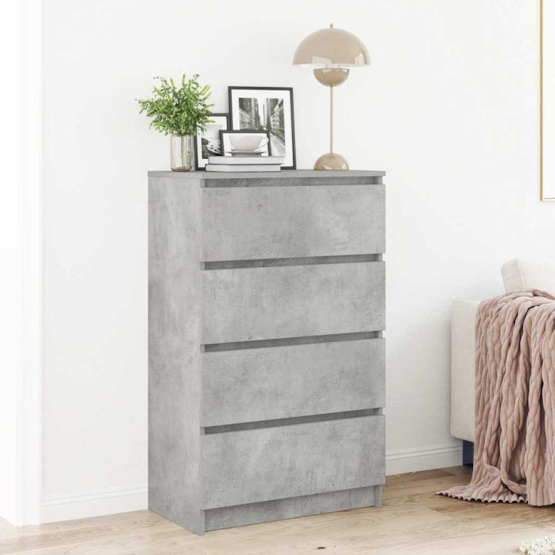 vidaXL Συρταριέρα Γκρι Σκυροδέματος 60x35x98,5 εκ. Επεξεργασμένο Ξύλο