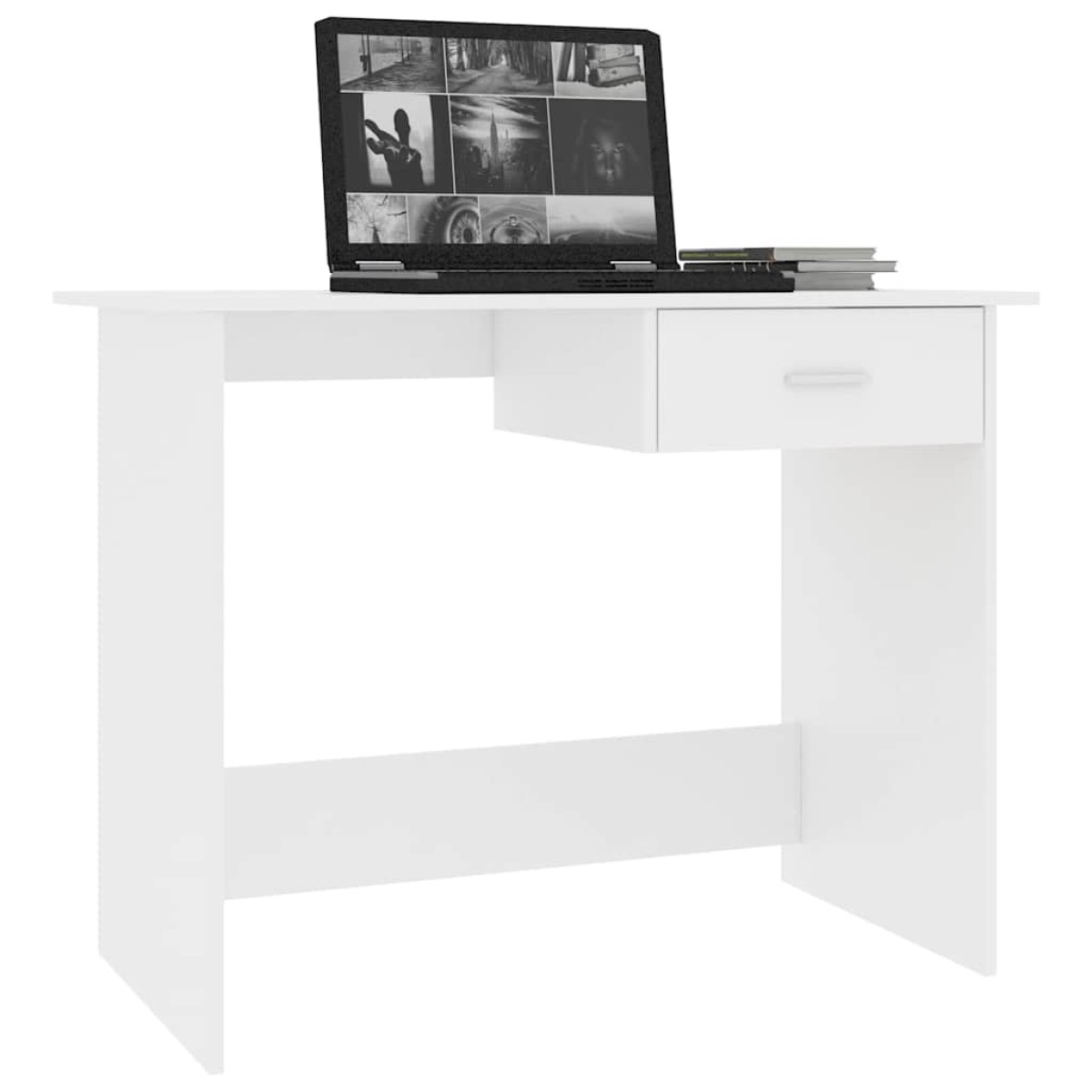 vidaXL Γραφείο Λευκό 100 x 50 x 76 εκ. από Μοριοσανίδα