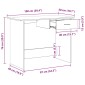 vidaXL Γραφείο Λευκό 100 x 50 x 76 εκ. από Μοριοσανίδα