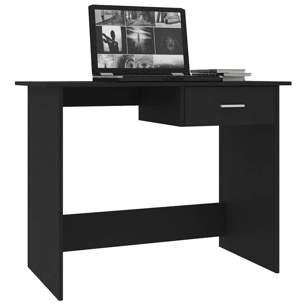 vidaXL Γραφείο Μαύρο 100 x 50 x 76 εκ. από Μοριοσανίδα