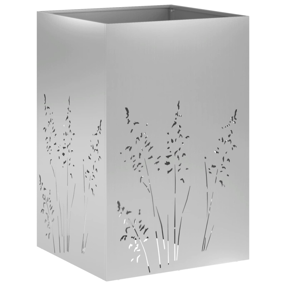 vidaXL Γλάστρα Κήπου Ασημί 50 x 50 x 75 cm Γαλβανισμένος Χάλυβας