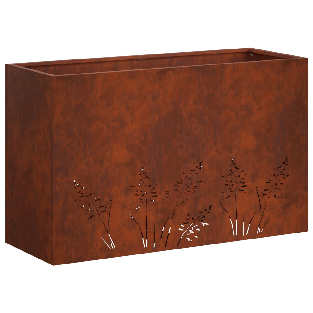 vidaXL Γλάστρα Κήπου Σκ rusty 80 x 20 x 49 εκ