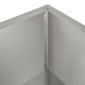 vidaXL Γλάστρα Κήπου 2 τμχ. Ασημί 100 x 20 x 49 εκ Ανοξείδωτο Ατσάλι