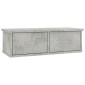 vidaXL Ράφι Τοίχου με Συρτάρια Γκρι Σκυροδ. 60x26x18,5 εκ. Μοριοσανίδα