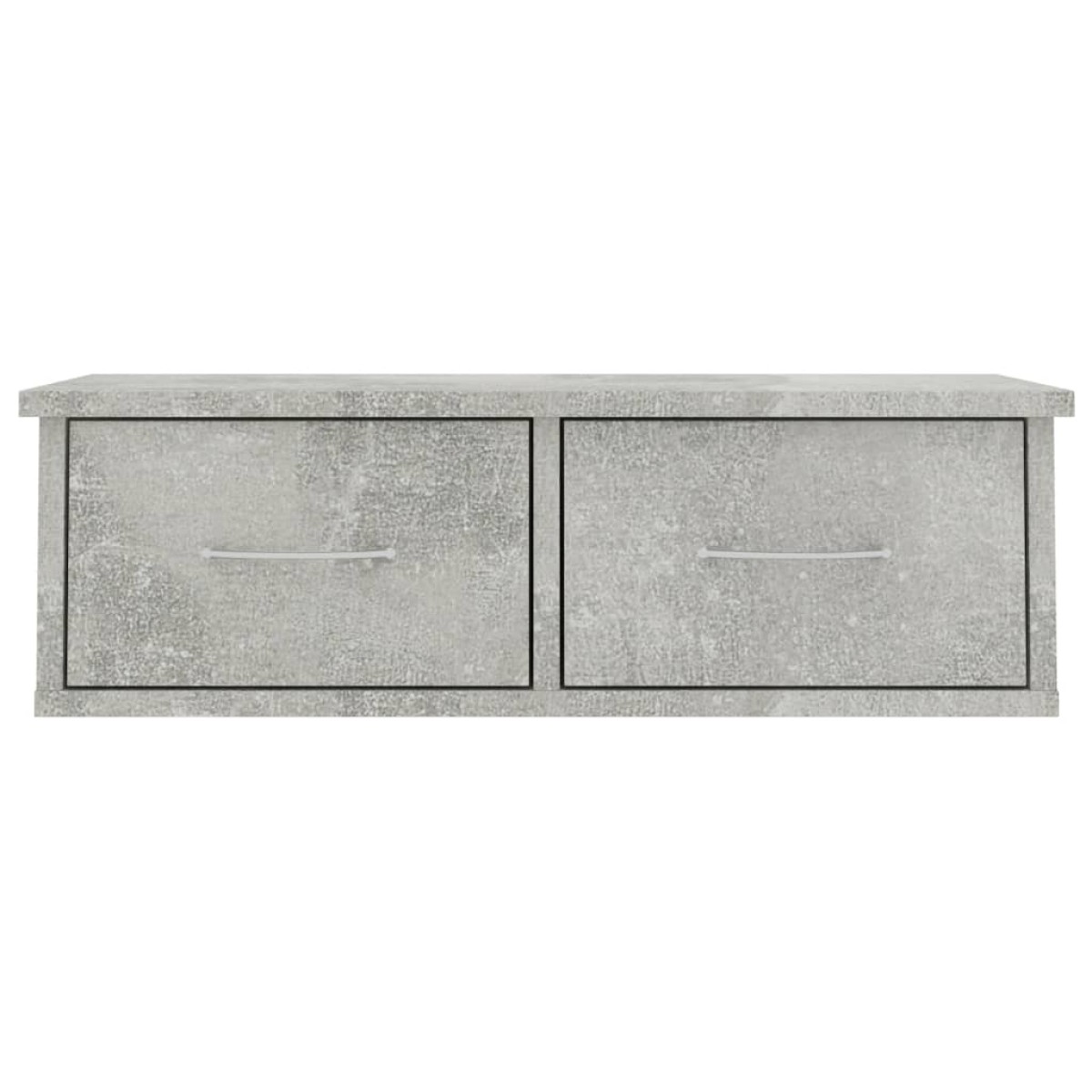 vidaXL Ράφι Τοίχου με Συρτάρια Γκρι Σκυροδ. 60x26x18,5 εκ. Μοριοσανίδα