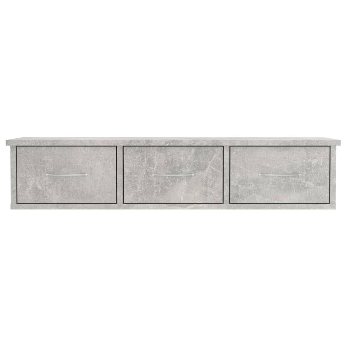 vidaXL Ράφι Τοίχου με Συρτάρια Γκρι Σκυροδ. 88x26x18,5 εκ. Μοριοσανίδα