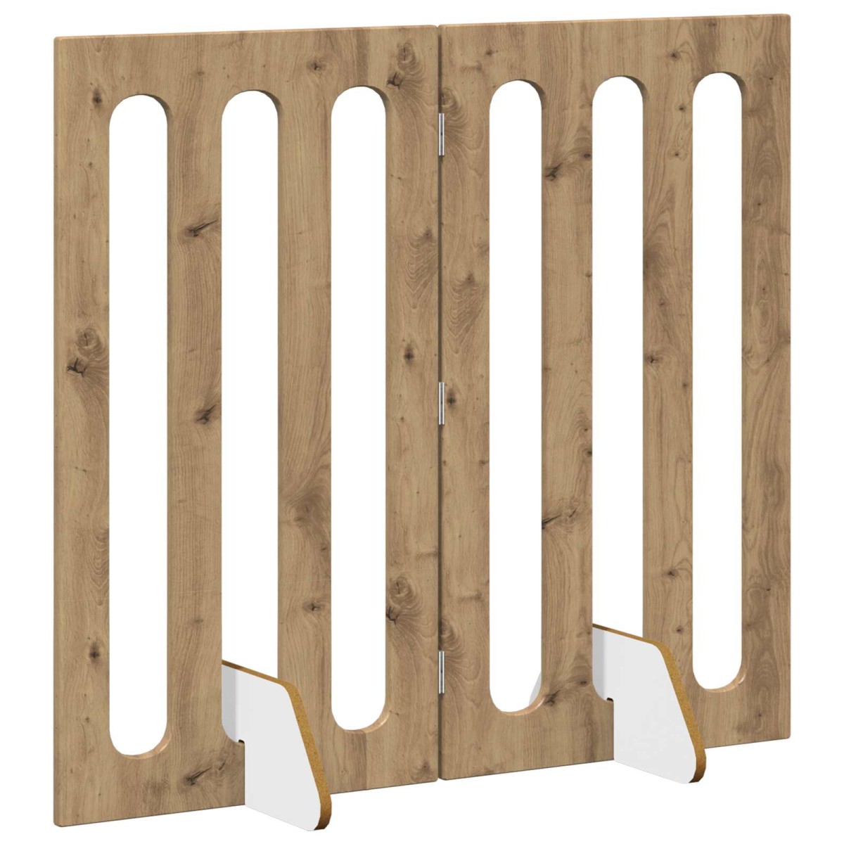 vidaXL Αναδιπλούμενη περίφραξη κατοικίδιων 2 τμχ. Τεχνίτικη Δρυς