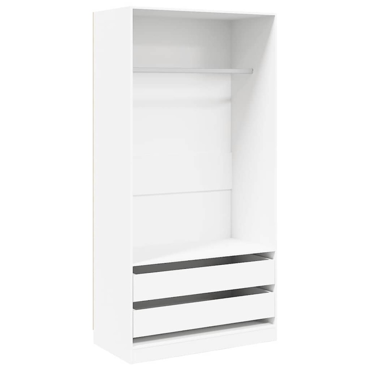 vidaXL Ντουλάπα Λευκή 100 x 50 x 200 εκ. από Μοριοσανίδα