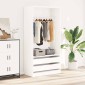 vidaXL Ντουλάπα Λευκή 100 x 50 x 200 εκ. από Μοριοσανίδα