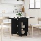 vidaXL Τραπέζι φαγητού 115 x 70 x 75 εκ. Επεξεργασμένο Ξύλο Μαύρη Δρυς