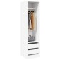 vidaXL Ντουλάπα με Συρτάρια Λευκή 50 x 50 x 200 εκ. από Μοριοσανίδα