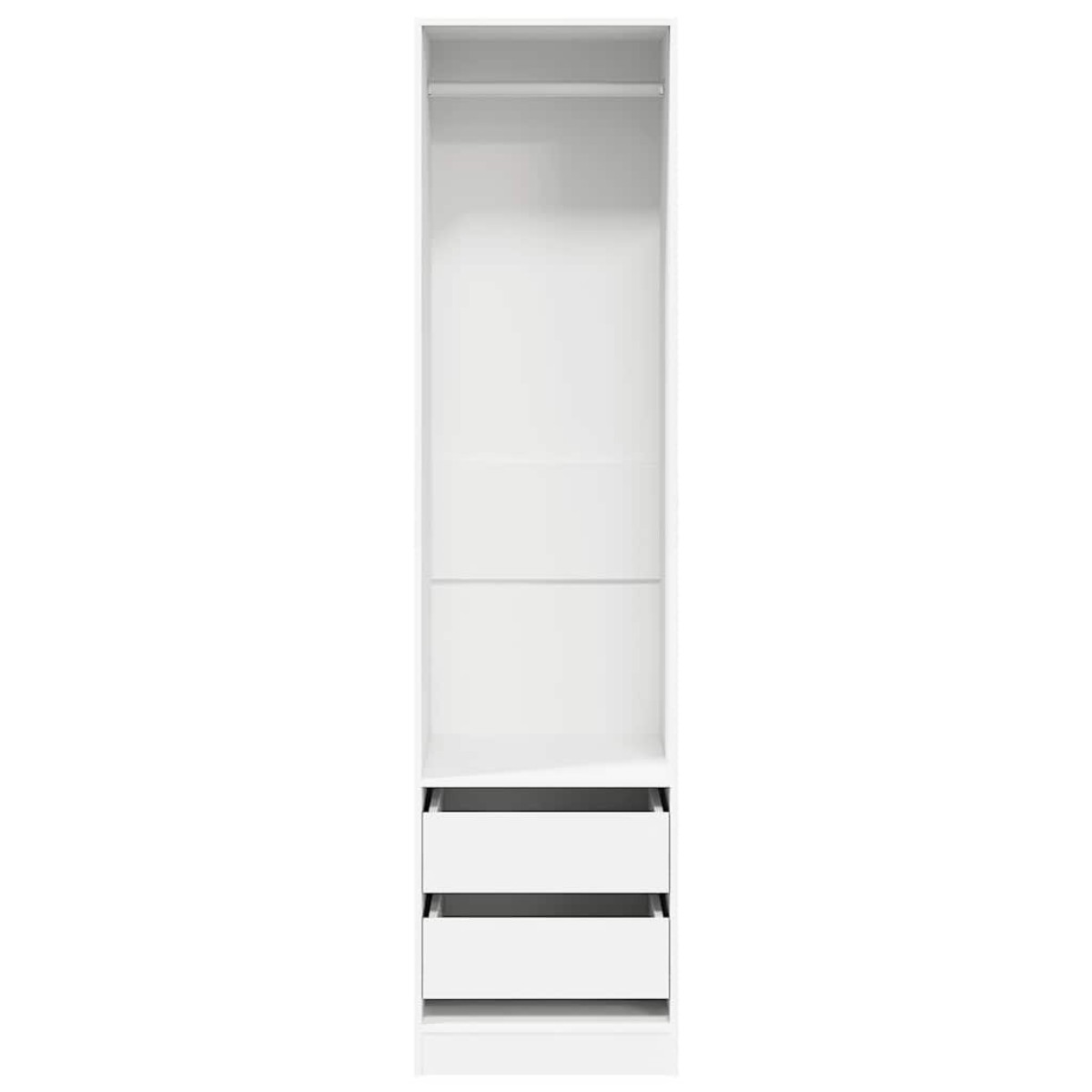 vidaXL Ντουλάπα με Συρτάρια Λευκή 50 x 50 x 200 εκ. από Μοριοσανίδα