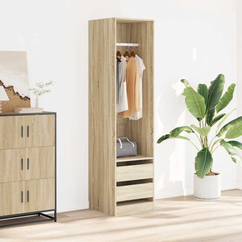 vidaXL Ντουλάπα με Συρτάρια Sonoma Δρυς 50 x 50 x 200 εκ. Επεξ. Ξύλο