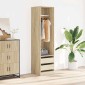 vidaXL Ντουλάπα με Συρτάρια Sonoma Δρυς 50 x 50 x 200 εκ. Μοριοσανίδα