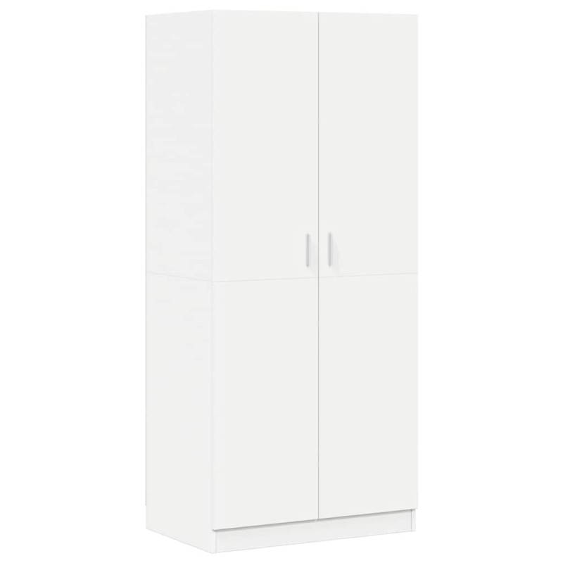 vidaXL Ντουλάπα Λευκή 80 x 52 x 180 εκ. από Επεξ. Ξύλο