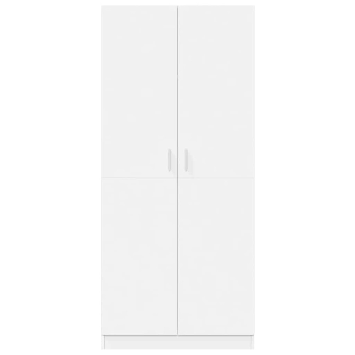 vidaXL Ντουλάπα Λευκή 80 x 52 x 180 εκ. από Μοριοσανίδα