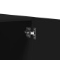 vidaXL Ντουλάπα Μαύρη 80 x 52 x 180 εκ. από Μοριοσανίδα