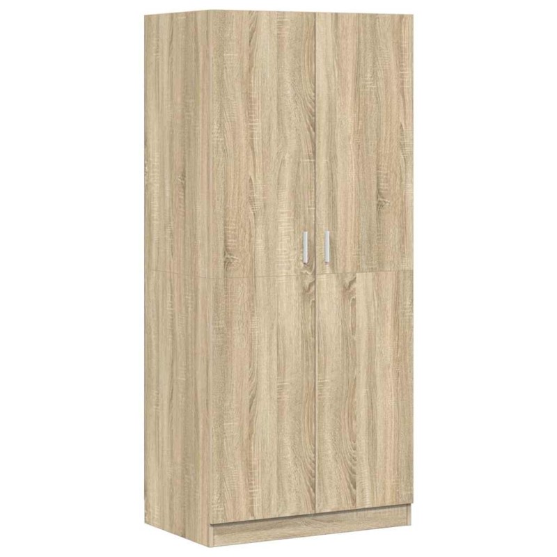 vidaXL Ντουλάπα Χρώμα Sonoma-Δρυς 80 x 52 x 180 εκ. από Επεξ. Ξύλο