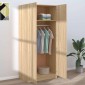 vidaXL Ντουλάπα Χρώμα Sonoma-Δρυς 80 x 52 x 180 εκ. από Μοριοσανίδα