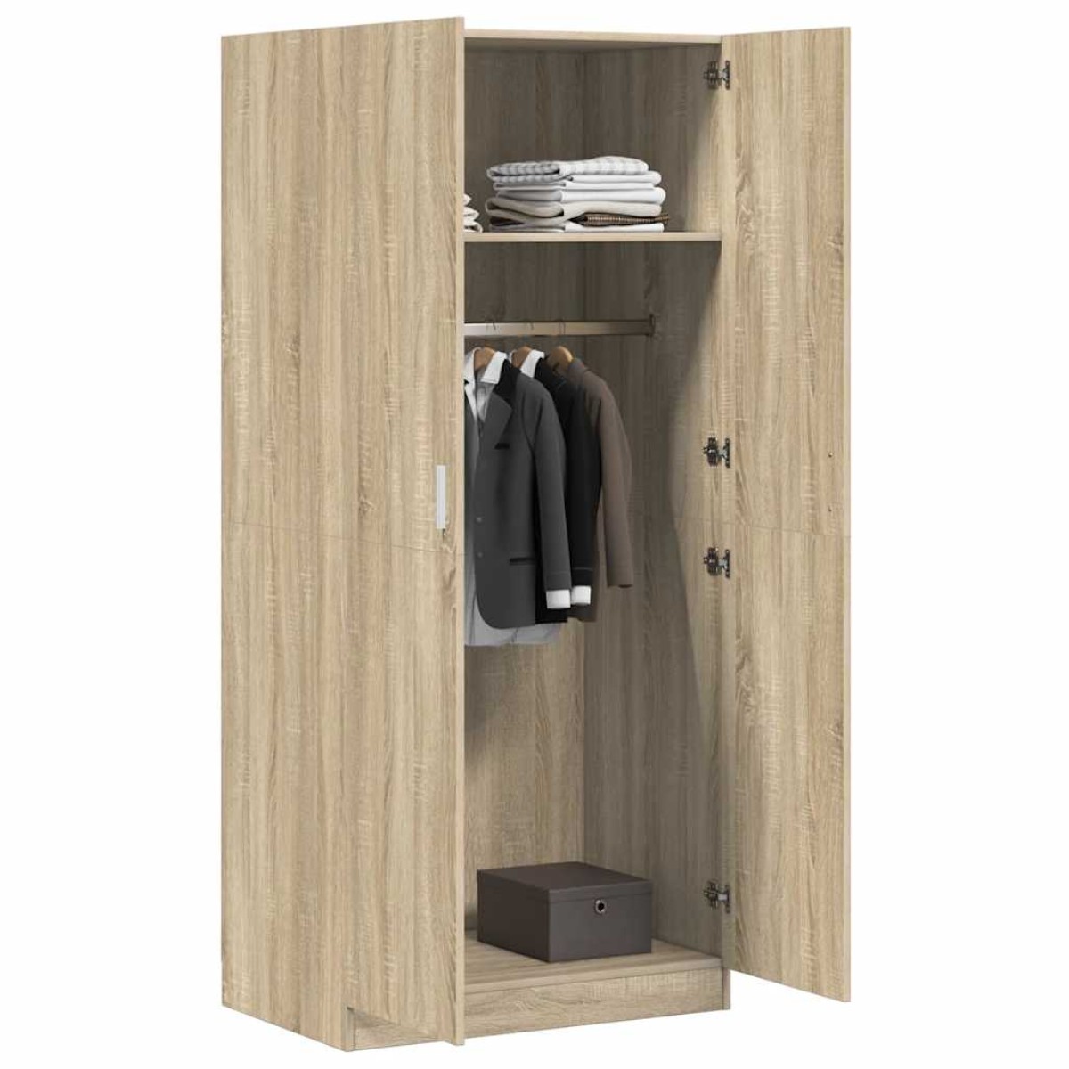 vidaXL Ντουλάπα Χρώμα Sonoma-Δρυς 80 x 52 x 180 εκ. από Μοριοσανίδα