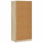 vidaXL Ντουλάπα Χρώμα Sonoma-Δρυς 80 x 52 x 180 εκ. από Μοριοσανίδα