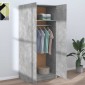 vidaXL Ντουλάπα Γκρι του Σκυροδέματος 80 x 52 x 180 εκ. Μοριοσανίδα