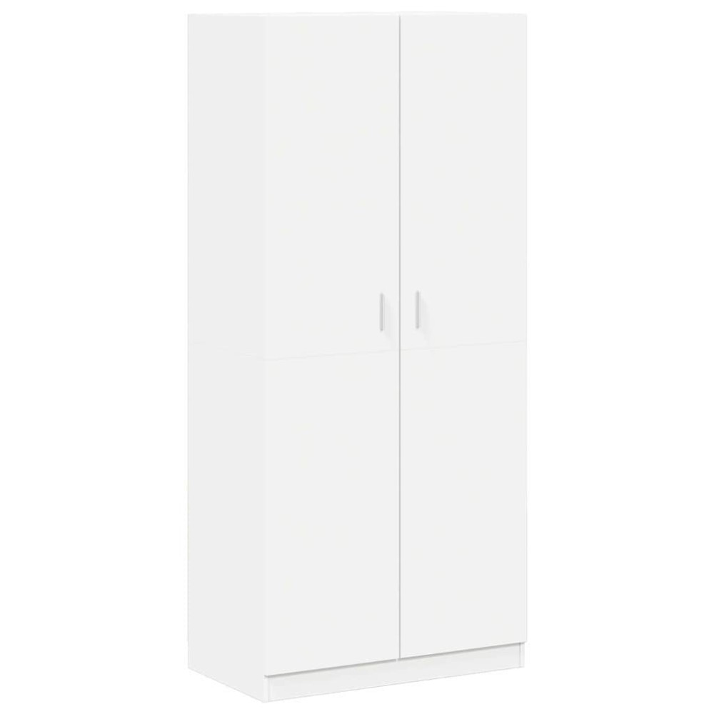 vidaXL Ντουλάπα Λευκή 90 x 52 x 200 εκ. από Επεξ. Ξύλο