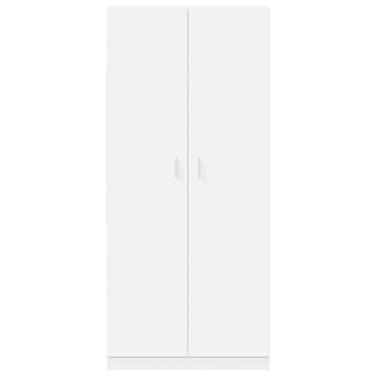 vidaXL Ντουλάπα Λευκή 90 x 52 x 200 εκ. από Μοριοσανίδα