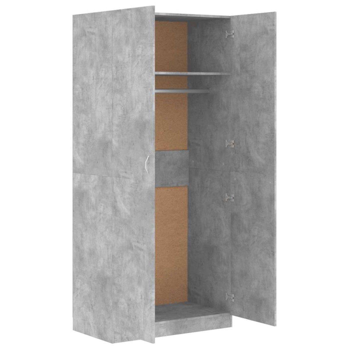 vidaXL Ντουλάπα Γκρι του Σκυροδέματος 90 x 52 x 200 εκ. Μοριοσανίδα