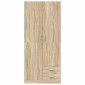 vidaXL Ντουλάπα Χρώμα Sonoma-Δρυς 80 x 52 x 180 εκ. από Μοριοσανίδα