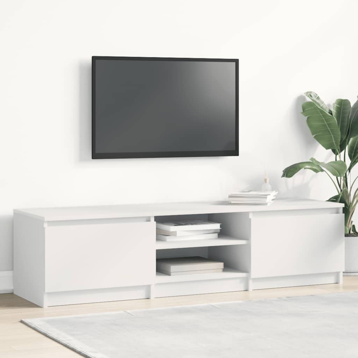 vidaXL Έπιπλο Τηλεόρασης Λευκό 140 x 40 x 35,5 εκ. από Μοριοσανίδα