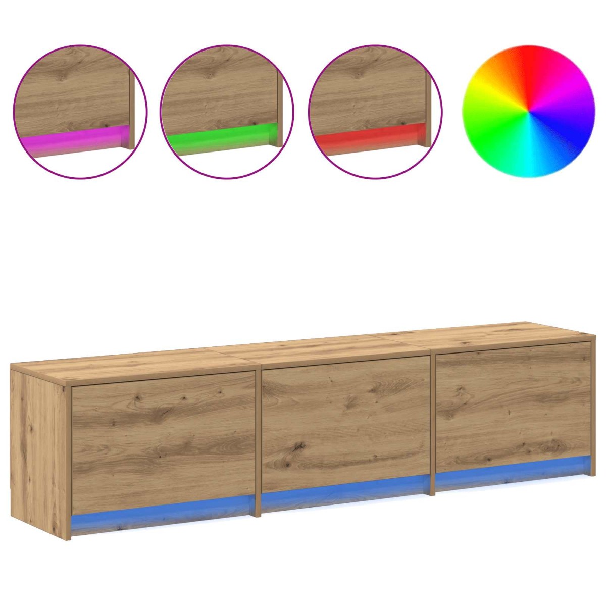 vidaXL Ντουλάπι TV Artisan Oak Επεξεργασμένο Ξύλο