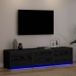 vidaXL Ντουλάπι TV Μαύρη Οξυά Επεξεργασμένο Ξύλο