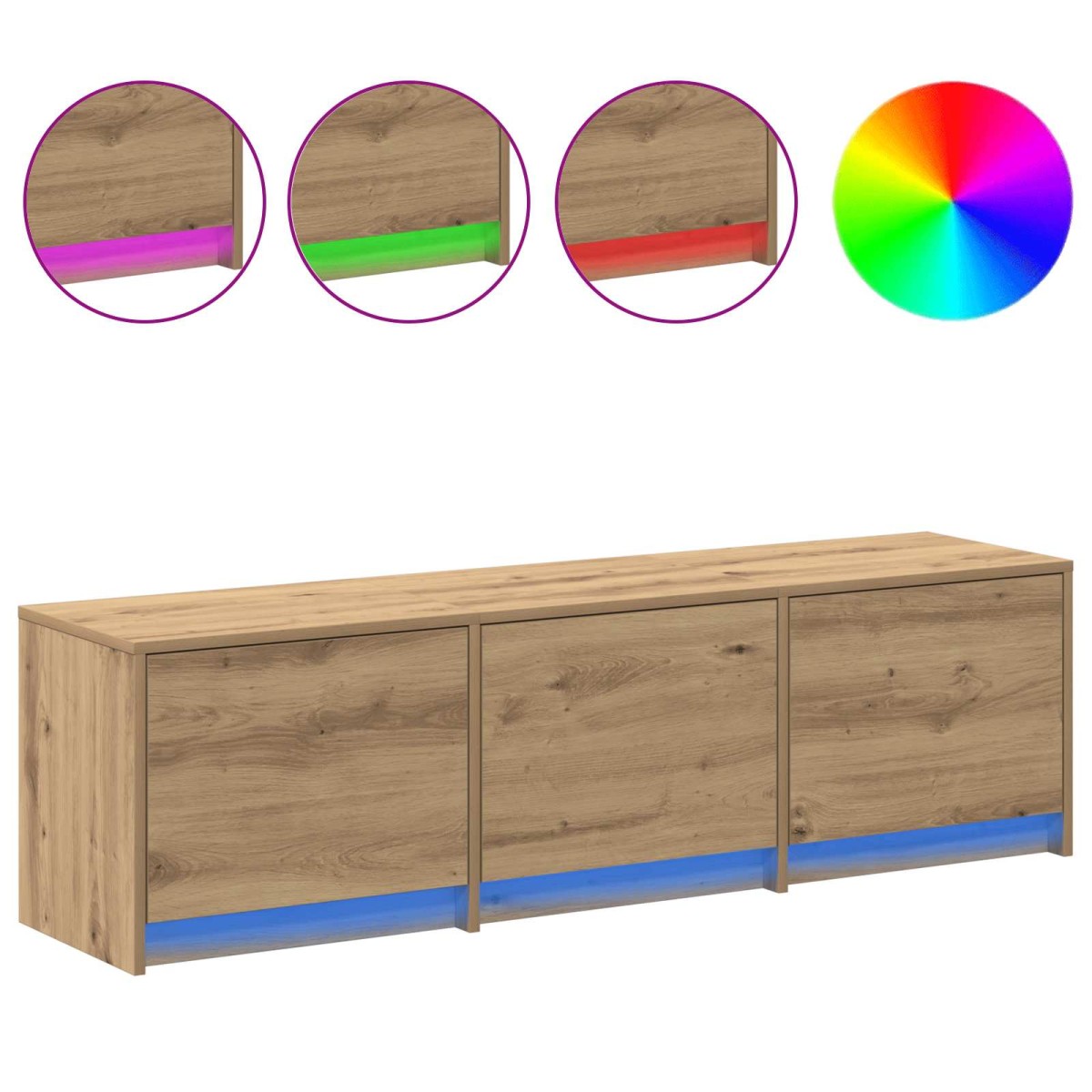 vidaXL Ντουλάπι TV Artisan Oak Επεξεργασμένο Ξύλο