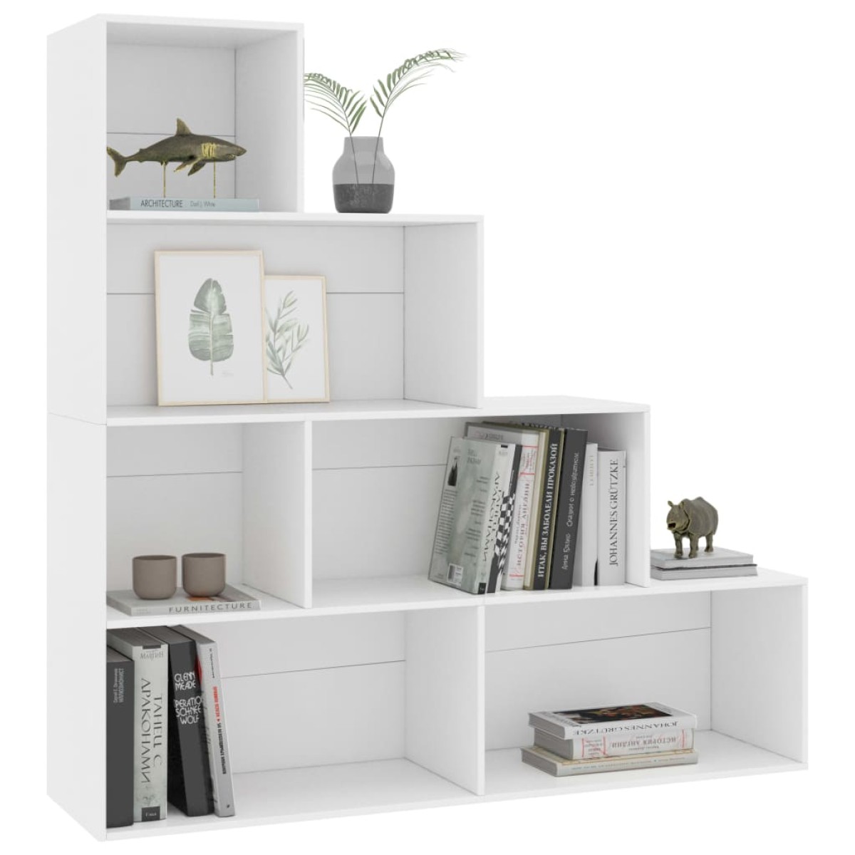 vidaXL Βιβλιοθήκη/Διαχωριστικό Χώρου Λευκό 155x24x160 εκ. Μοριοσανίδα