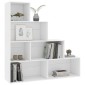 vidaXL Βιβλιοθήκη/Διαχωριστικό Χώρου Λευκό 155x24x160 εκ. Μοριοσανίδα