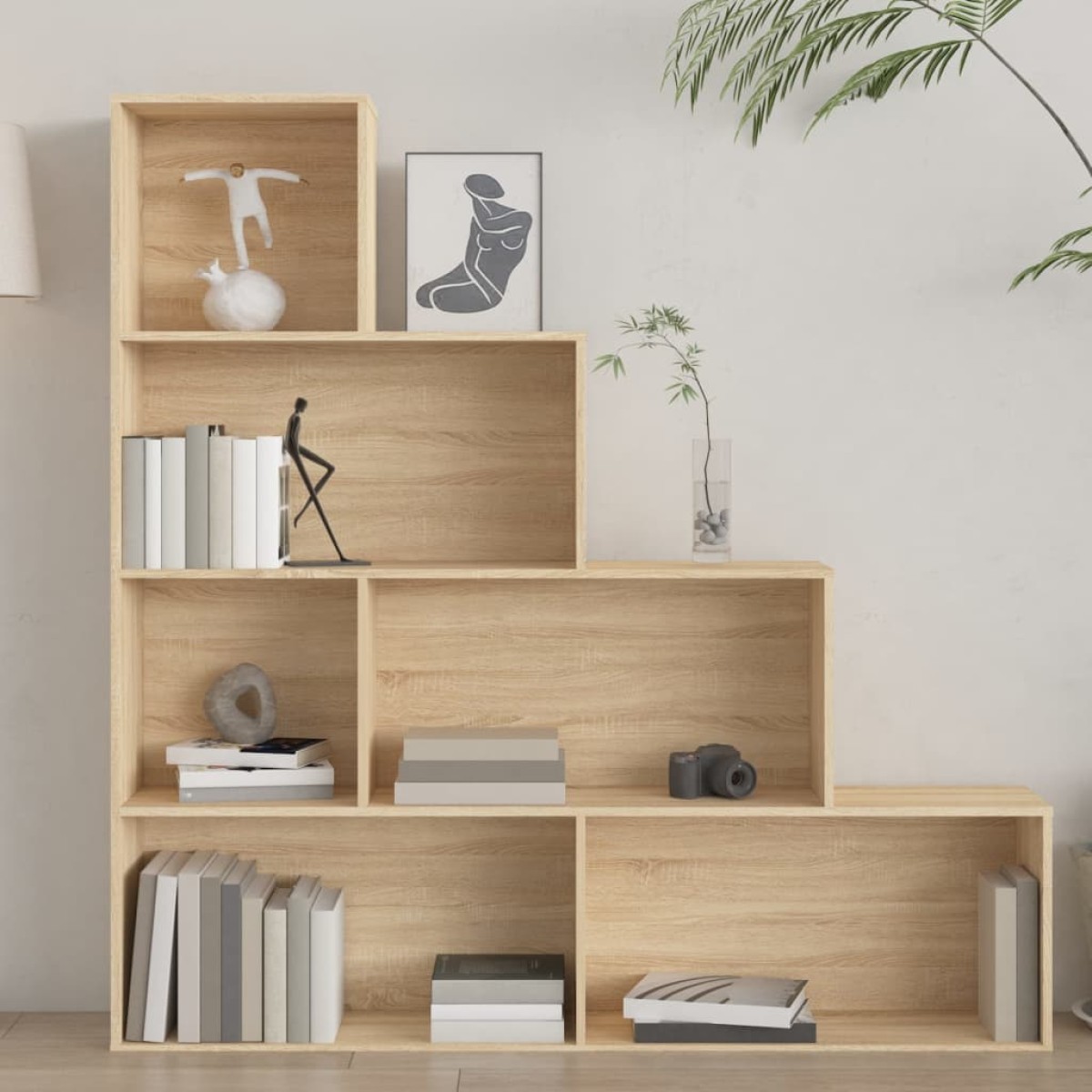 vidaXL Βιβλιοθήκη/Διαχωριστικό Sonoma Δρυς 155x24x160 εκ. Μοριοσανίδα