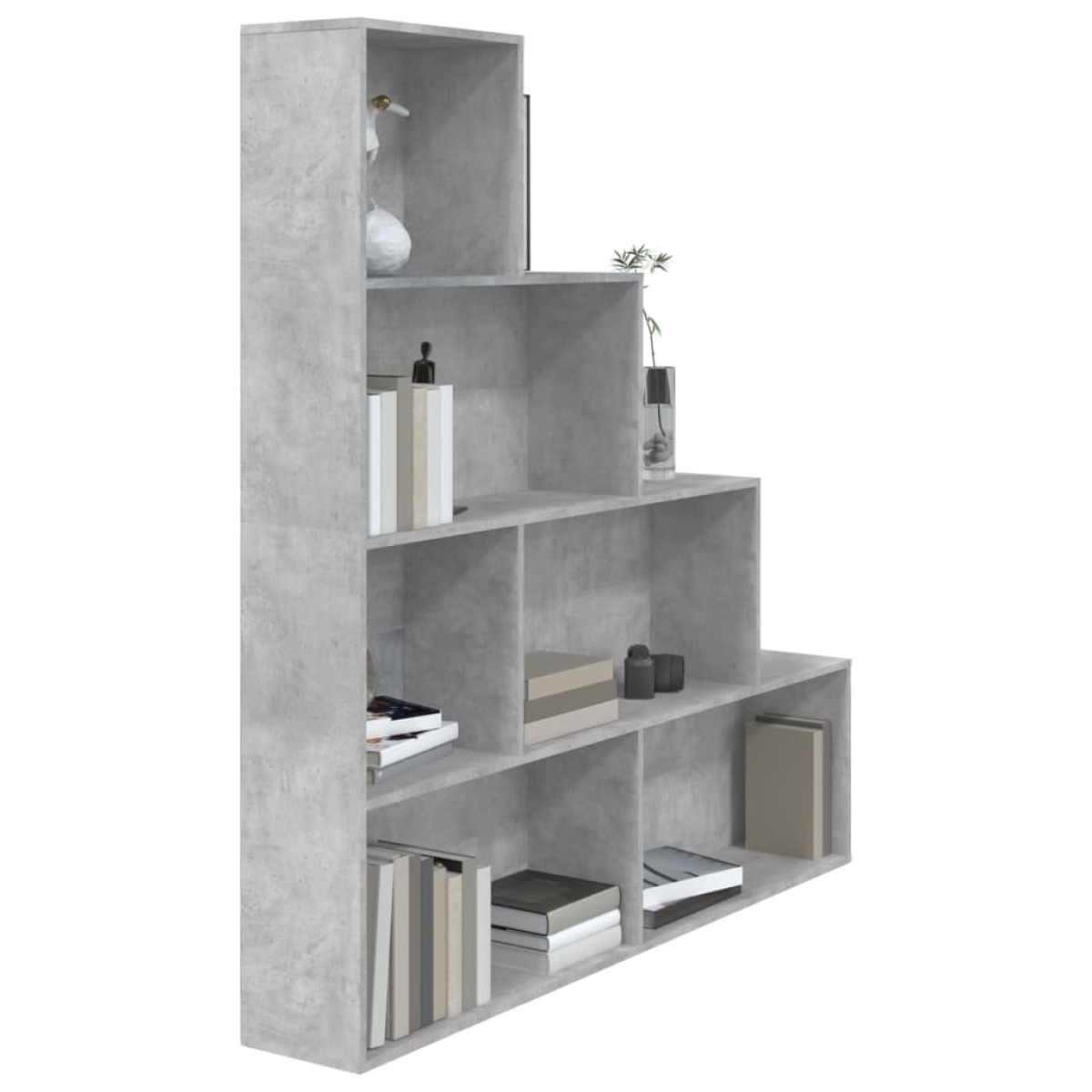 vidaXL Βιβλιοθήκη/Διαχωριστικό Γκρι Σκυροδ. 155x24x160 εκ. Μοριοσανίδα